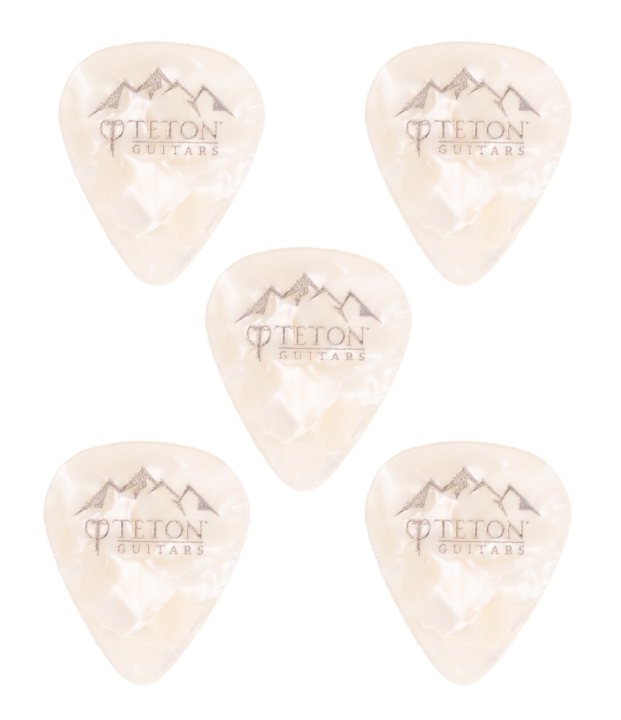 Teton White Pearl Heavy Guitar Picks TPWP-H image 0