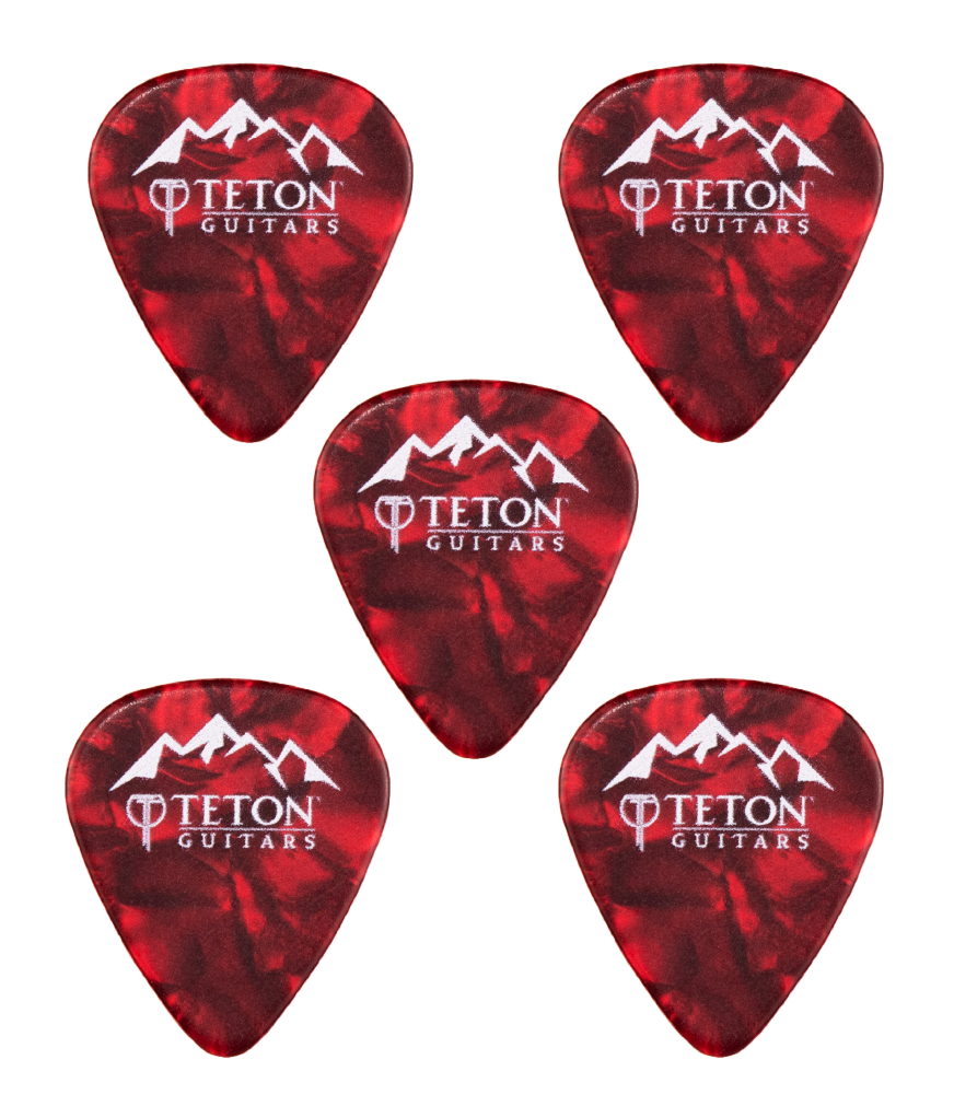 Teton Red Pearl Light Guitar Picks TPRP-L image 0