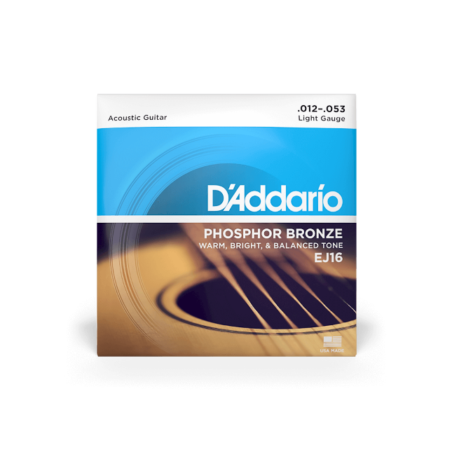 D'Addario Light Phosphor Bronze Strings EJ16 image 0
