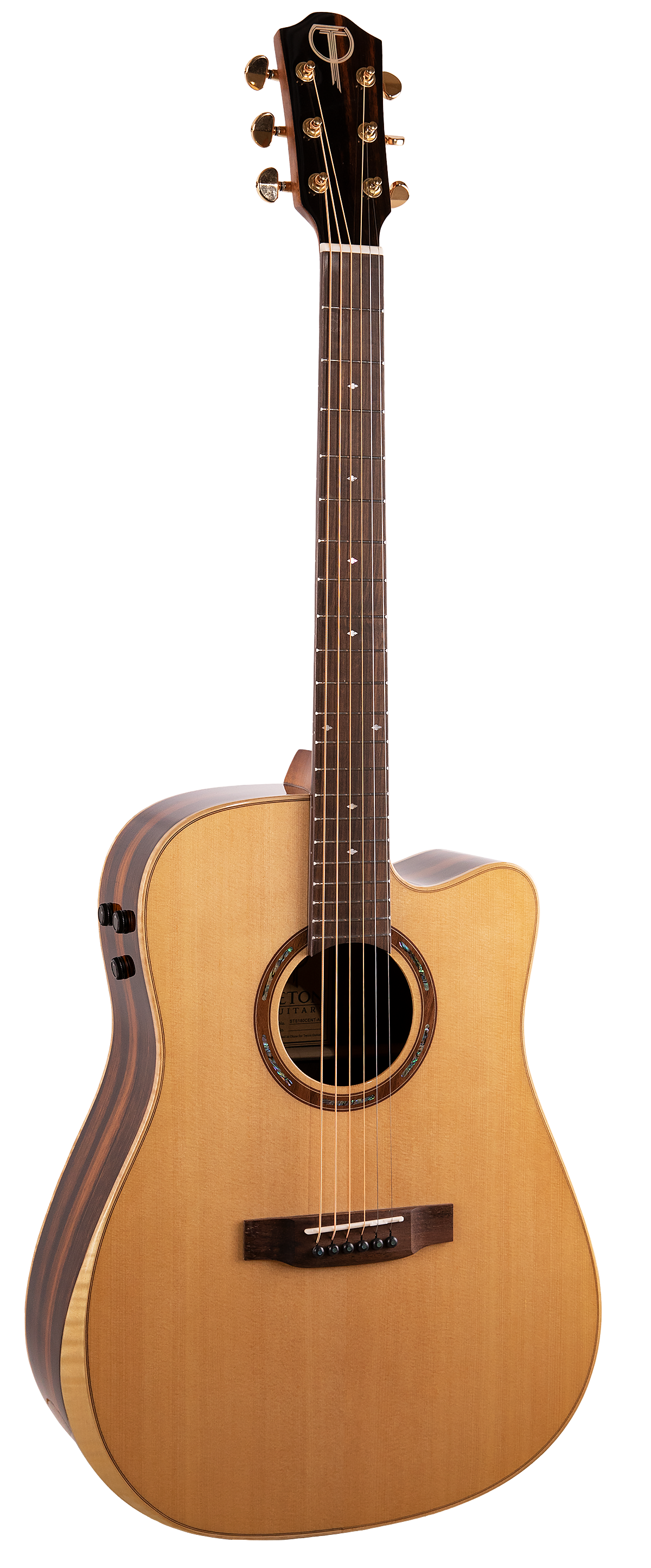 Teton STS180CENT-AR Dreadnought Armrest Acoustic Guitar - Ebony Teton STS180CENT-AR Dreadnought Armrest Acoustic Guitar - Ebony