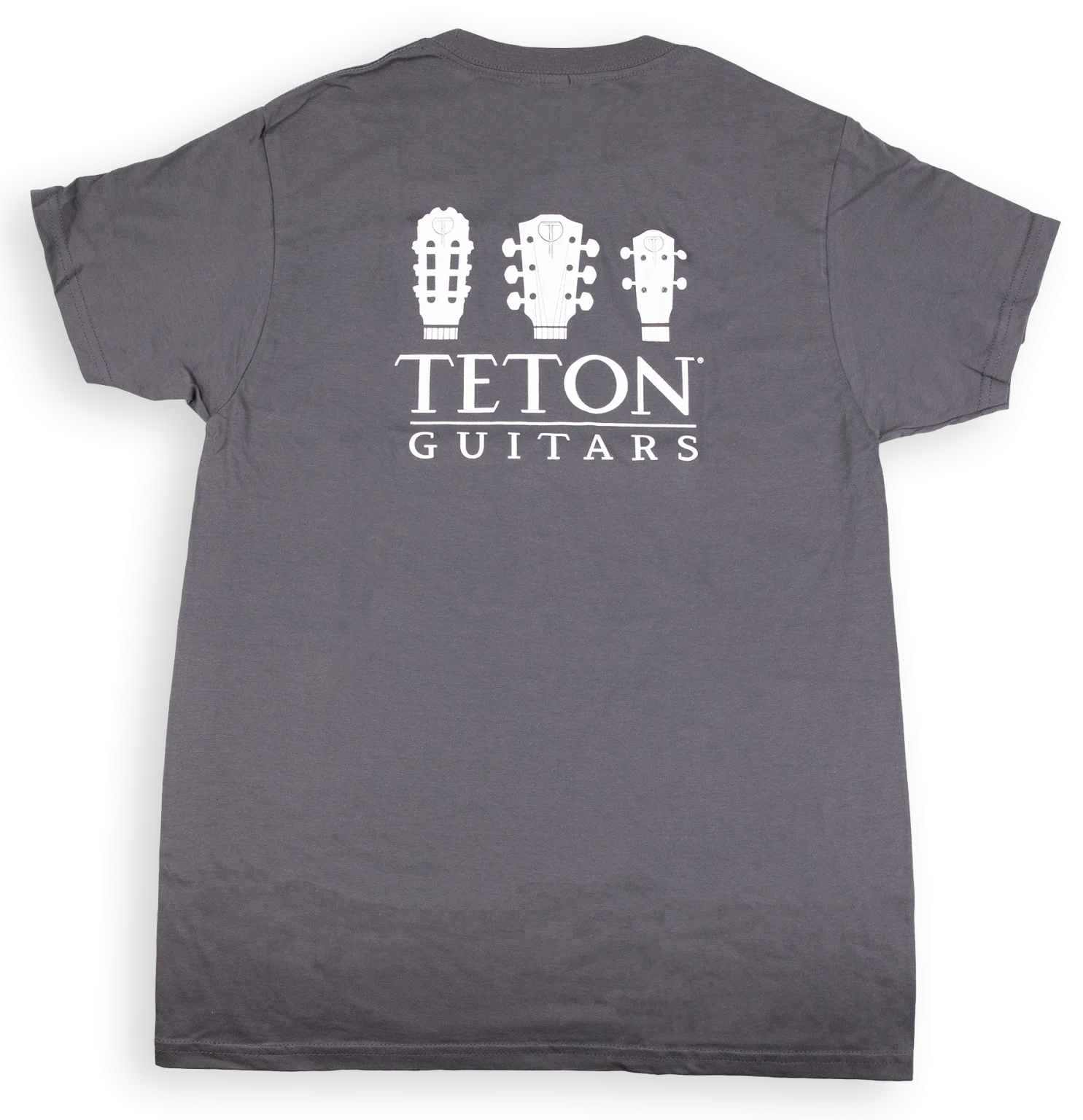 Teton Guitars 3-Headstocks T-Shirt - Gun Metal Gray