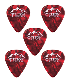 Teton Red Pearl Heavy Guitar Picks TPRP-H image 0