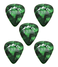 Teton Green Pearl Light Guitar Pick TPGP-L image 0